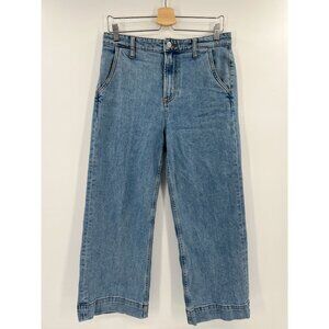 Everlane Women's Size 30 Wide Leg Light Wash Ankle Cropped Jeans